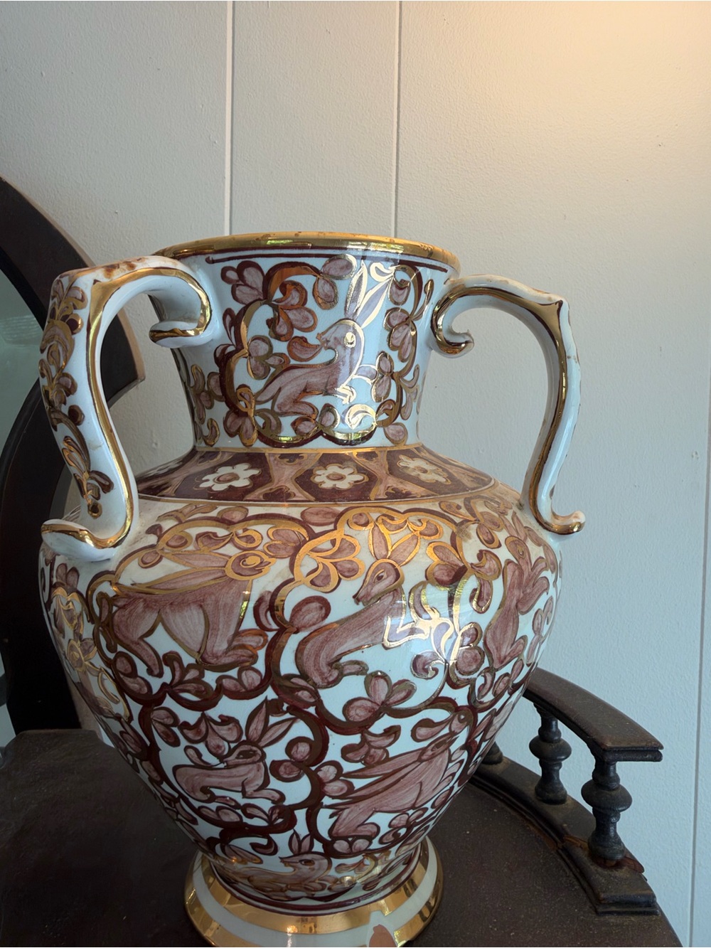 Vintage Ikaros Pottery Rhodes Greece, hand-painted, B.420a